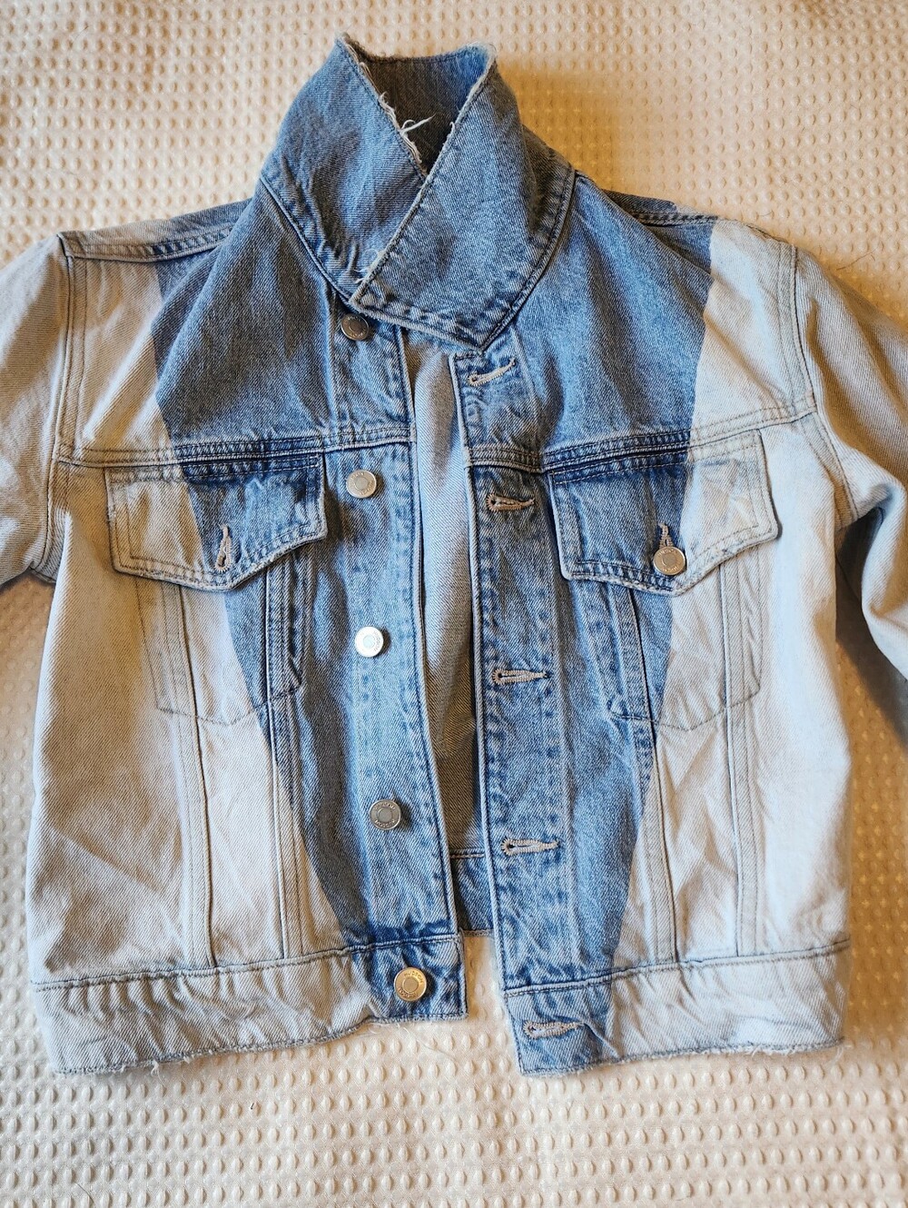 Women's Hudson Distressed Cropped Jean Jacket Size Small - Picture 2 of 8
